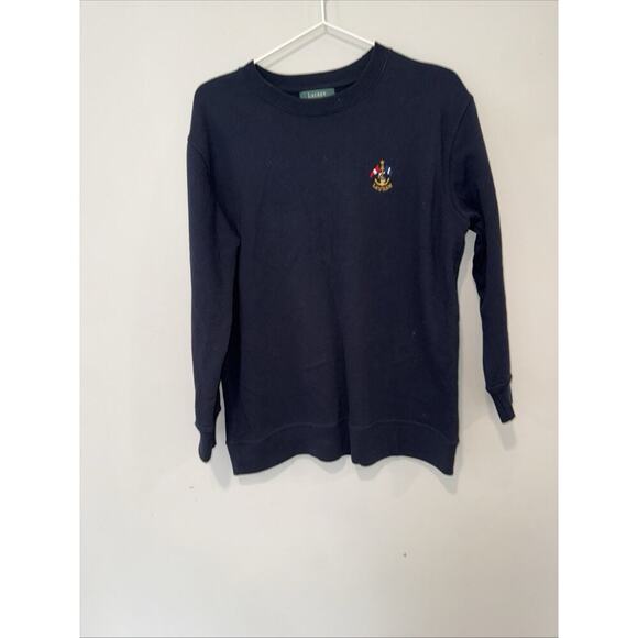 LAUREN RALPH LAUREN CLASSIC NAVY BLUE CREWNECK COTTON SWEATSHIRT SAILING S/P - Picture 3 of 7
